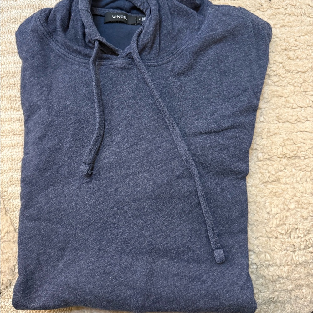 Vince Charcoal Blue Pullover Hoodie